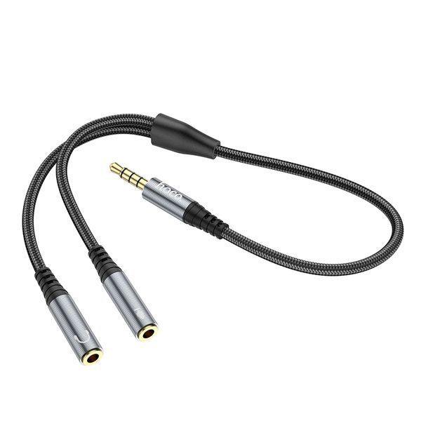 Аудио кабель Hoco UPA21 2-in-1 3.5 headset audio adapter cable(male to 2*female) Metal Grey 9503-16830 фото Аудио кабель Hoco UPA21 2-in-1 3.5 headset audio adapter cable(male to 2*female) Metal Grey 9503-16830 фото