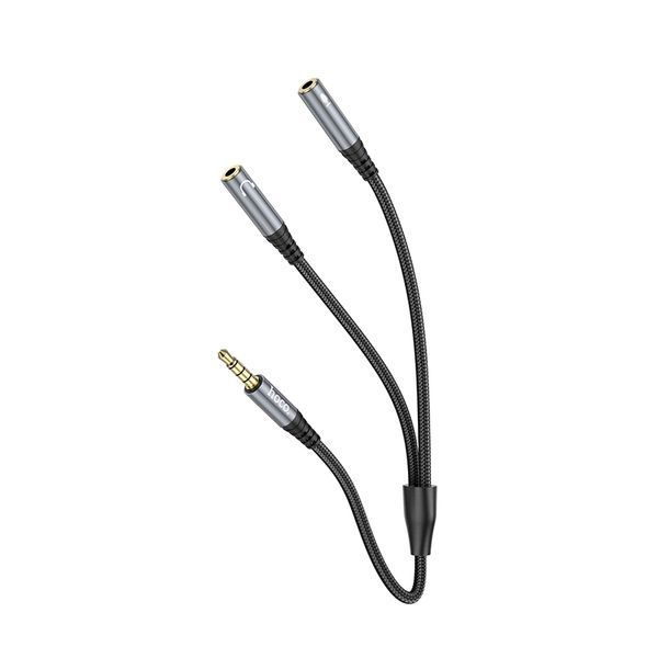 Аудио кабель Hoco UPA21 2-in-1 3.5 headset audio adapter cable(male to 2*female) Metal Grey 9503-16830 фото Аудио кабель Hoco UPA21 2-in-1 3.5 headset audio adapter cable(male to 2*female) Metal Grey 9503-16830 фото