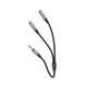 Аудио кабель Hoco UPA21 2-in-1 3.5 headset audio adapter cable(male to 2*female) Metal Grey 9503-16830 фото 1