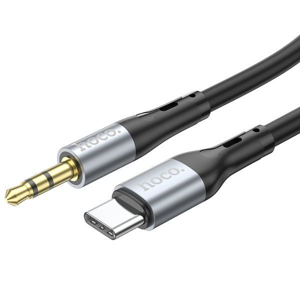 Аудио кабель Hoco UPA22 Type-C silicone digital audio conversion cable Black 9504-20770 фото Аудио кабель Hoco UPA22 Type-C silicone digital audio conversion cable Black 9504-20770 фото