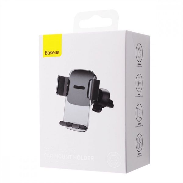 Автодержатель Baseus Easy Control Clamp Air Outlet Version black 335220001 фото Автодержатель Baseus Easy Control Clamp Air Outlet Version black 335220001 фото