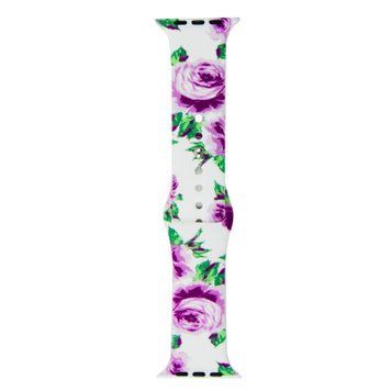 Ремінець Apple Watch Silicone Print 42/44 White Rose 442-13680 фото