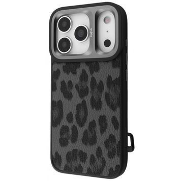 Чохол Kajsa Leopard Pattern with Magnetic Ring iPhone 17 Pro black 653330001 фото