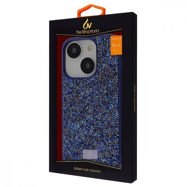 Чехол Bling World Rock Diamond (TPU) iPhone 16 blue titanium 594860807 фото Чехол Bling World Rock Diamond (TPU) iPhone 16 blue titanium 594860807 фото