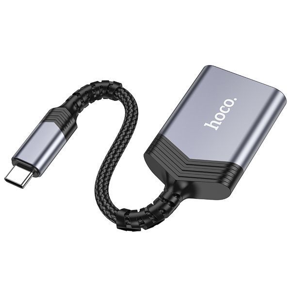 Адаптер Hoco UA25 2 in 1 Card Reader for Type C Mobile Phone (Type C to SD/TF) Metal Grey 9802-11631 фото