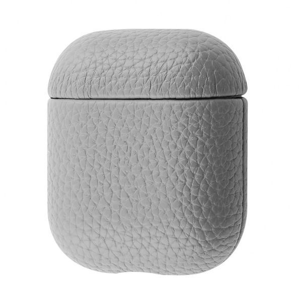 Чехол Leather Case AirPods 1/2 gray 575250010 фото Чехол Leather Case AirPods 1/2 gray 575250010 фото