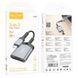 Адаптер Hoco UA25 2 in 1 Card Reader for Type C Mobile Phone (Type C to SD/TF) Metal Grey 9802-11631 фото 3
