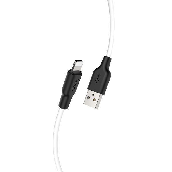 Кабель Hoco X21 Plus Silicone PD 20W Lightning (1m) Black-White 7761-7225 фото Кабель Hoco X21 Plus Silicone PD 20W Lightning (1m) Black-White 7761-7225 фото