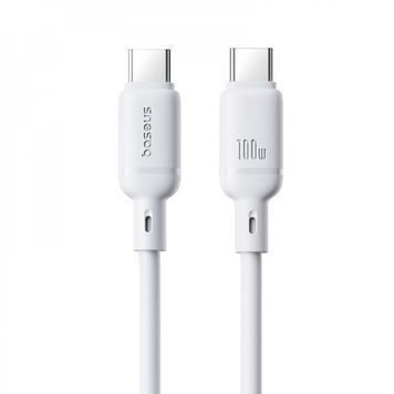 Кабель Baseus Silky Series Fast Charging Type-C to Type-C 100W (2m) white 626240003 фото
