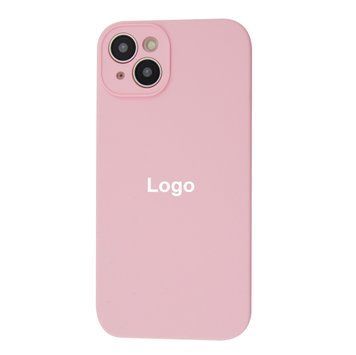 Square Full Silicone Case Close Camera iPhone 14 7 - Pink 3684-10132 фото