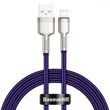 Кабель Baseus Cafule Metal Lightning 2.4A (2m) purple 310930011 фото