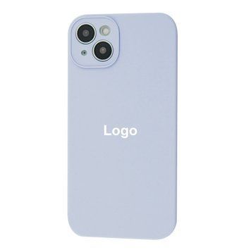 Square Full Silicone Case Close Camera iPhone 14 11 - Lilac Cream 3684-10135 фото