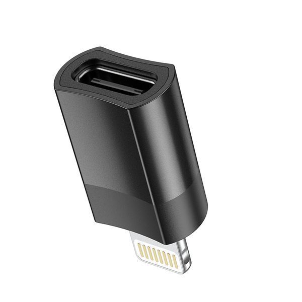 Адаптер Hoco UA17 iP Male to Type-C female USB2.0 adapter Black 8828-9483 фото