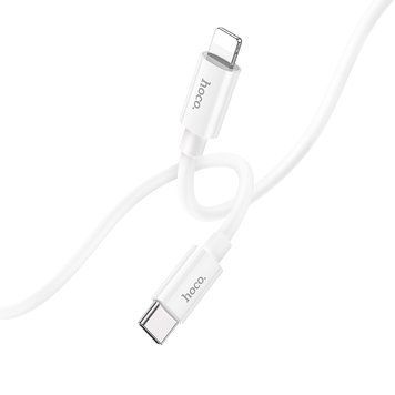Кабель Hoco X87 Magic silicone PD charging data cable for iP White 8885-9559 фото
